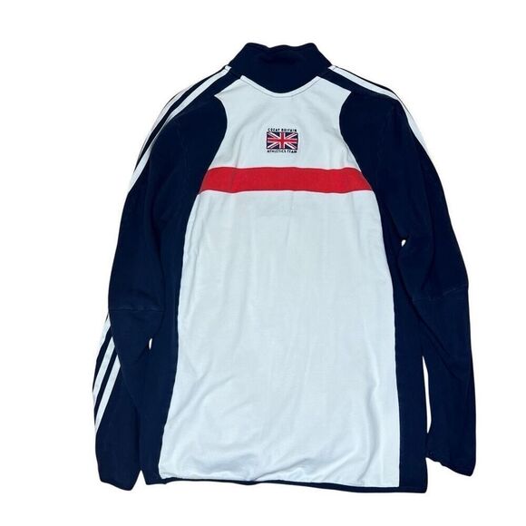 Y2K Vintage Adidas Great Britain England Pullover Olympics 1/2 Zip Small Medium - Picture 5 of 8